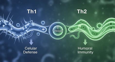 Grafico comparativo delle risposte immunitarie (TH1 vs TH2) con e senza probiotici