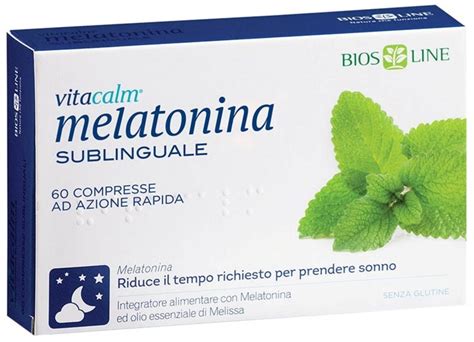 Immagine di un blister di compresse VitaCalm Melatonina Sublinguale