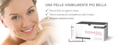 Infografica sui benefici di Signasol Collagene per la pelle