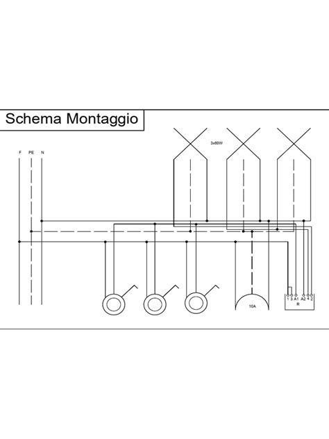 Schema di montaggio lampada lineare Omega