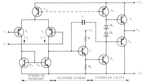 Schema elettrico di un amplificatore con casse
