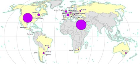 Mappa di diffusione della Moringa Oleifera nel mondo