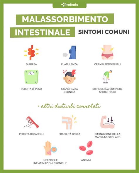 Schema delle cause e dei sintomi dell'infiammazione intestinale