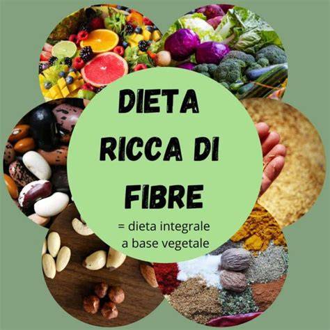 Illustrazione di una dieta ricca di fibre e acqua