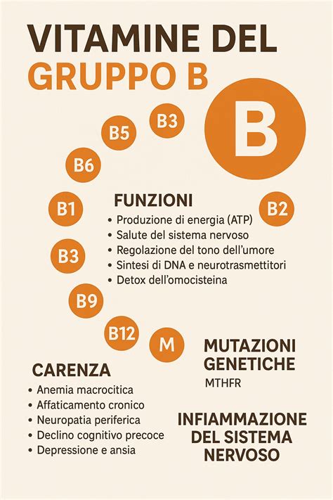 Infografica sui benefici delle vitamine del gruppo B