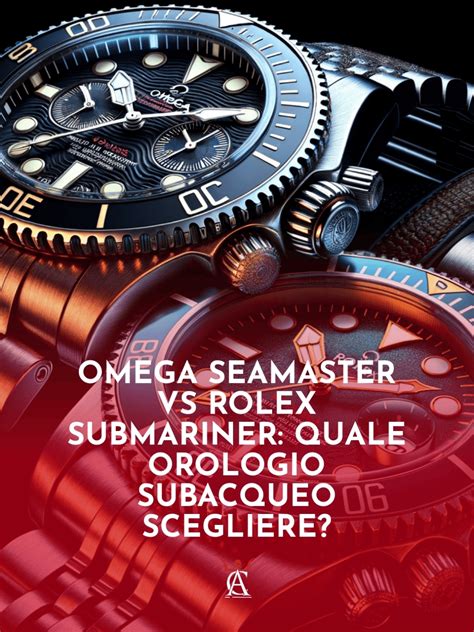 Elementi di design distintivi del Rolex Submariner e dell'Omega Seamaster.