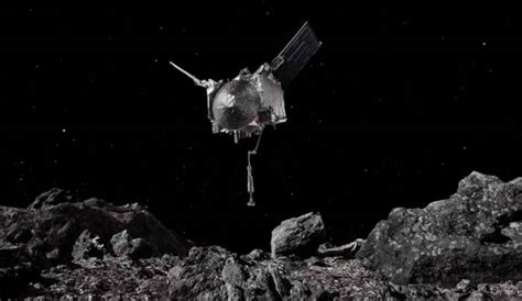 Schema della missione OSIRIS-REx e dell'asteroide Bennu