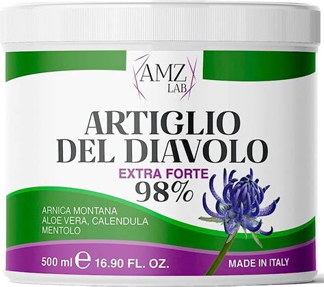 Immagini di diverse formulazioni di Artiglio del diavolo: capsule, crema, gel