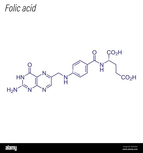 Diagramma molecolare dell'acido folico