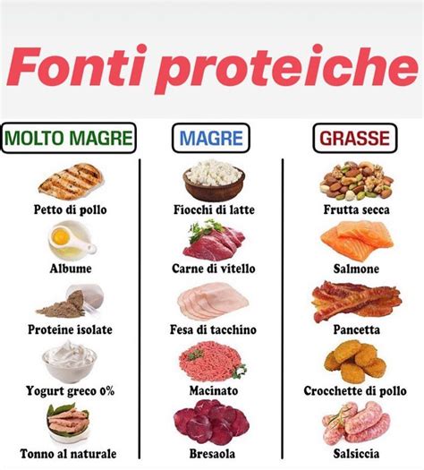 Tipi di fonti proteiche vegetali e animali