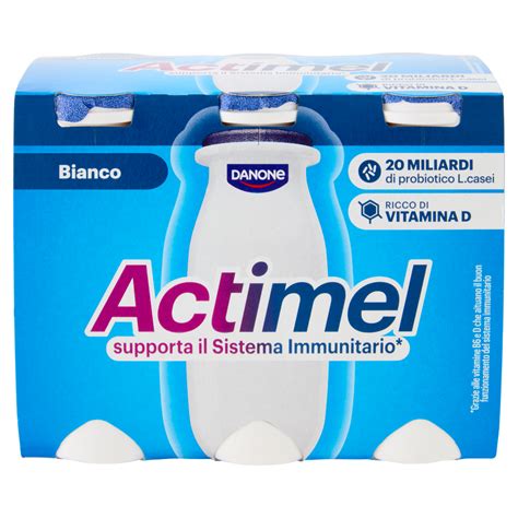 Infografica sui probiotici e vitamine in Actimel