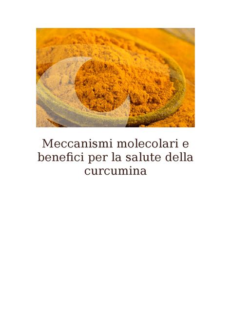 Infografica sui benefici della curcumina per la salute