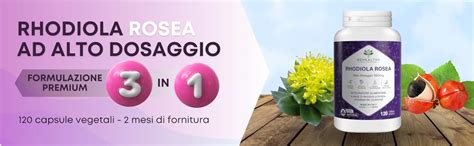 Immagine di un flacone di integratore a base di Rhodiola