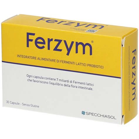 Immagine di capsule di Ferzym e ingredienti chiave