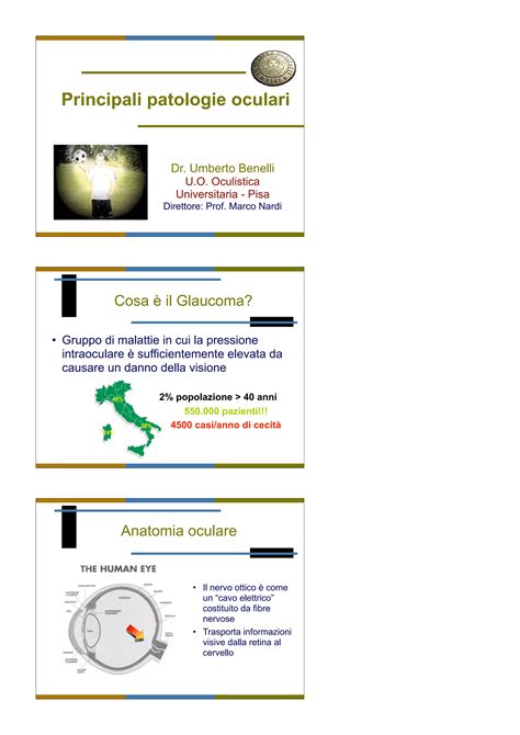 Schema delle principali malattie oculari