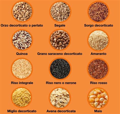 Varietà di legumi, cereali integrali, noci e semi