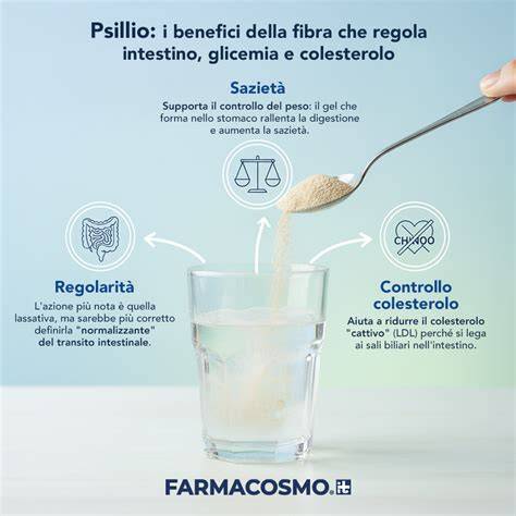 Infografica sui benefici dello psillio