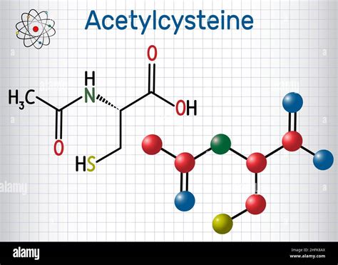 Struttura chimica della N-acetilcisteina