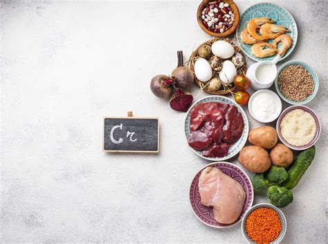 Immagine di vari alimenti ricchi di cromo