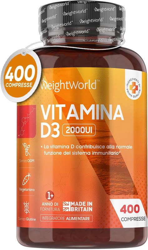 Tabella comparativa di integratori di Vitamina D 2000 UI