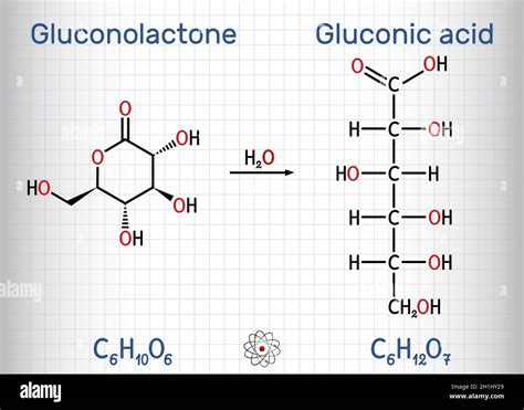 Struttura chimica dell'acido gluconico