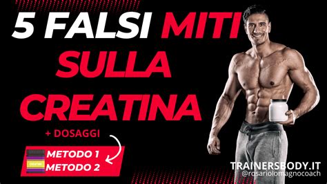 Infografica che sfata i miti sulla creatina