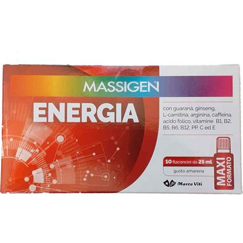 Immagine di flaconcini di Massigen Energia con estratti di guaranà e ginseng