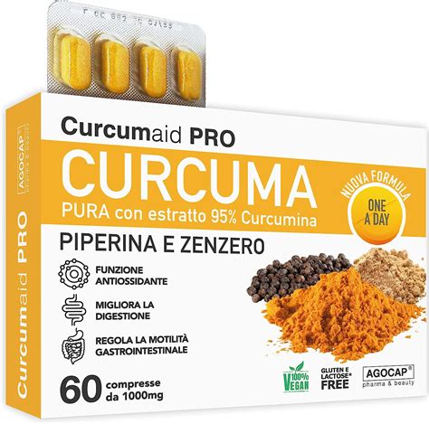 Schema dei benefici della Curcuma e Piperina
