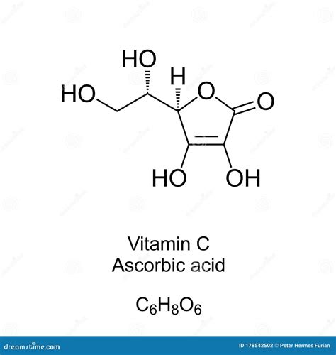 Diagramma molecolare dell'acido ascorbico