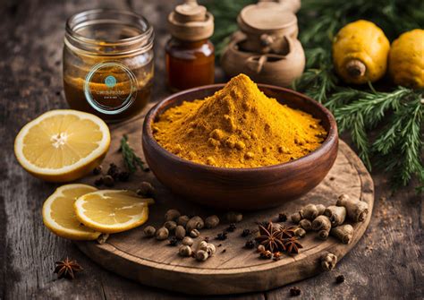 Ingredienti naturali: curcuma, zenzero, pepe nero, limone