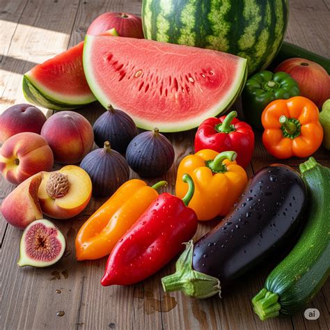 Selezione di frutta e verdura ricca di Betacarotene