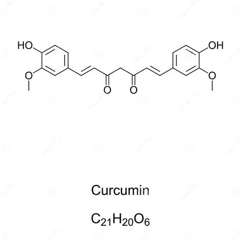 Struttura chimica della curcumina
