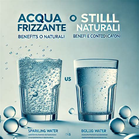 Infografica sulla differenza tra acqua naturale e frizzante