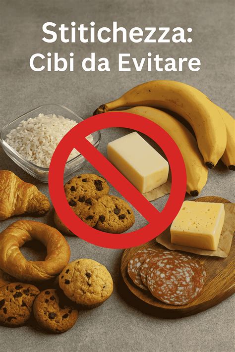 Infografica sui cibi da evitare in caso di stitichezza