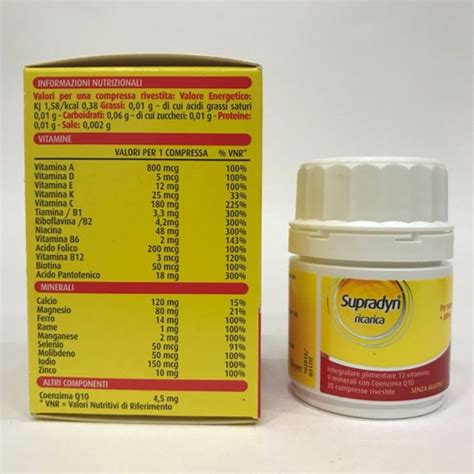 Composizione vitaminica di Supradyn