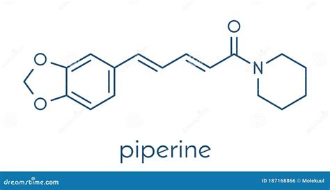Struttura chimica della piperina
