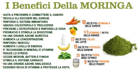 Schema dei benefici della Moringa
