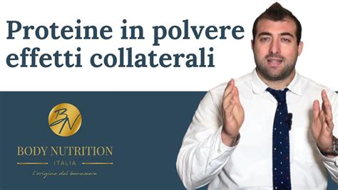 Infografica sui potenziali effetti collaterali delle proteine in polvere