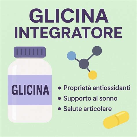 Schematizzazione dei benefici della glicina