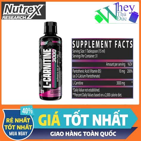 Bottiglia di Nutrex Liquid Carnitine 3000