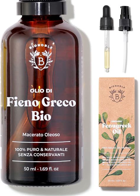 Flacone di olio di fieno greco