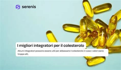 Infografica sui principali integratori per il colesterolo