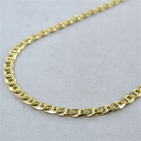 Catena in oro giallo con maglia 3+1