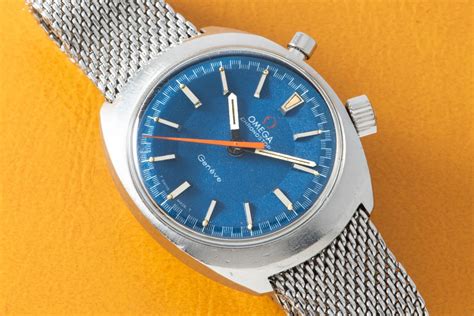 Particolare di un Omega Chronostop con cronometro attivo