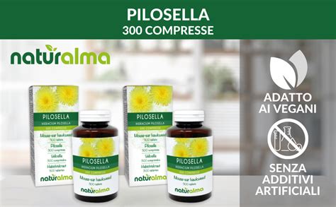 Immagine di diversi tipi di integratori a base di Pilosella: compresse, gocce, tisana