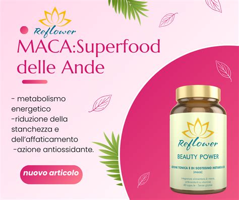 Schema dei benefici energetici della Maca