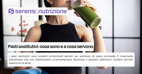 Grafico che mostra i benefici nutrizionali dei pasti sostitutivi