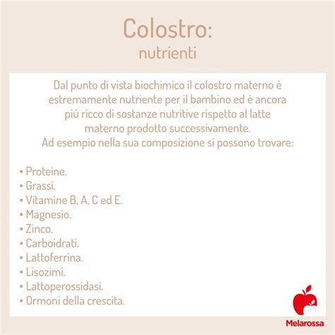 Infografica sui benefici del colostro
