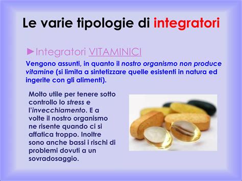 Classificazione degli integratori alimentari