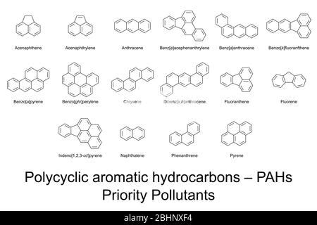 Schema della struttura molecolare degli idrocarburi policiclici aromatici